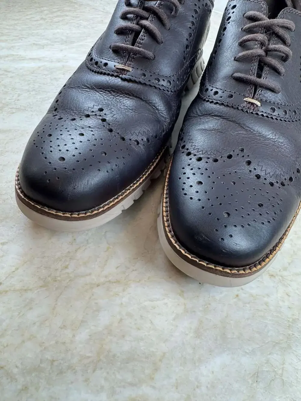 Cole Haan OriginalGrand Wingtip Oxford Shoes Dark Brown Leather Men’s 9M